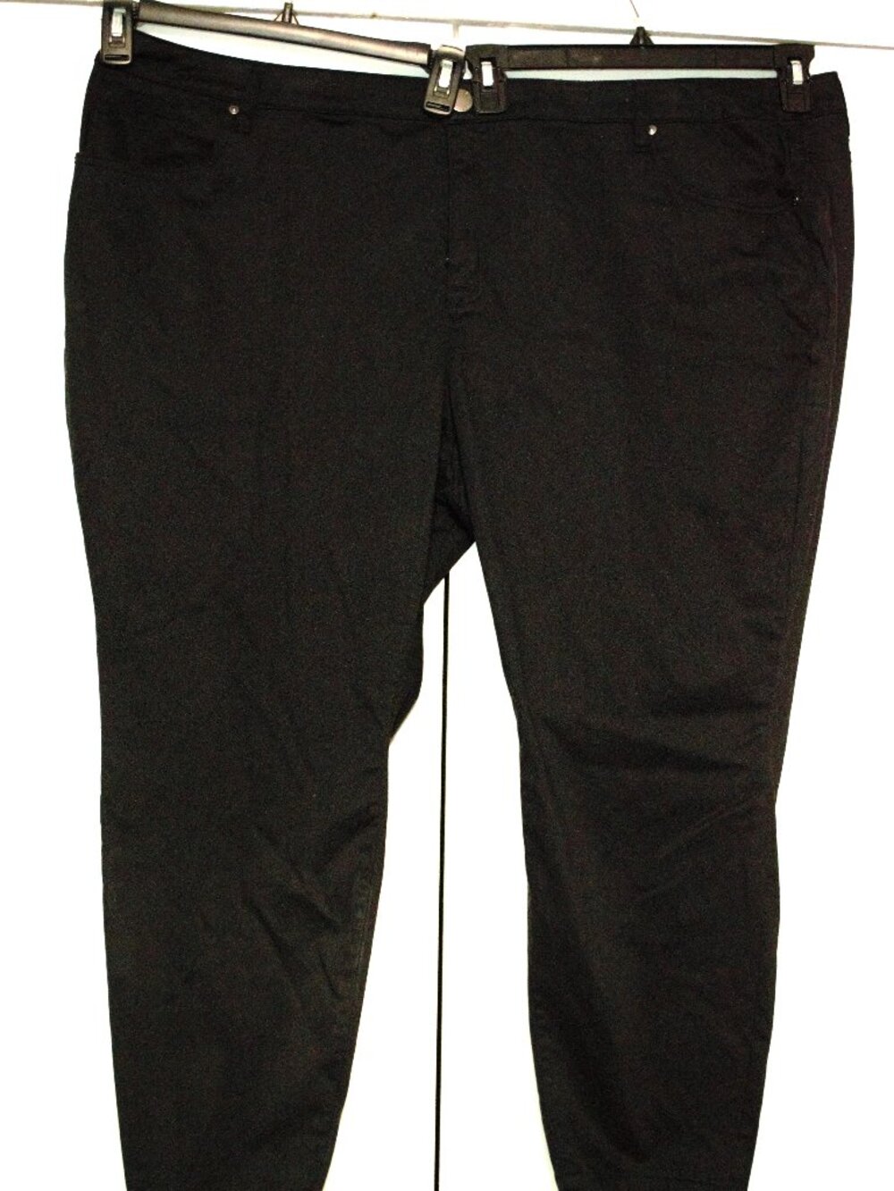 Lane Bryant Women’s Black Pull-On Skinny Pants Size 28P Petite Plus Stretch